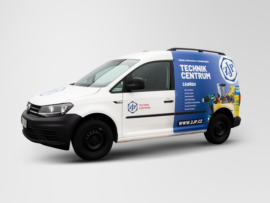 Polep auta VW Caddy ZJP Technik Centrum