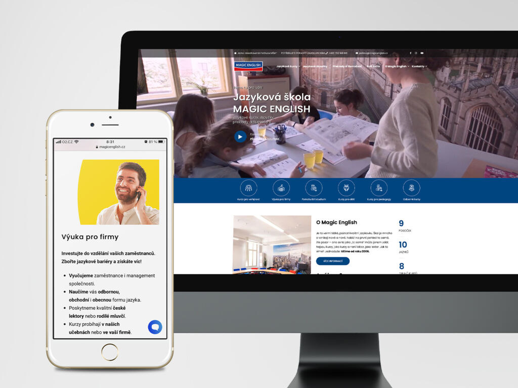 Nový web Magic English