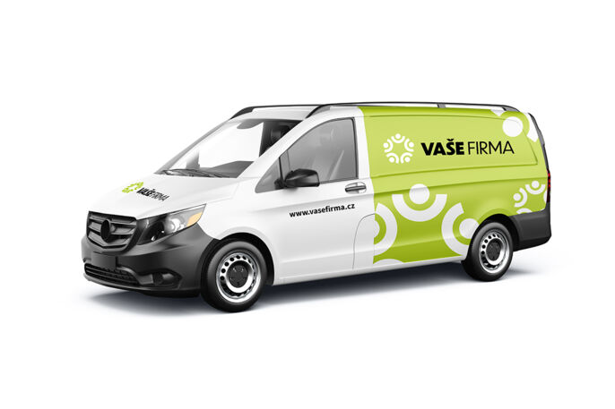 Poloviční polep dodávky