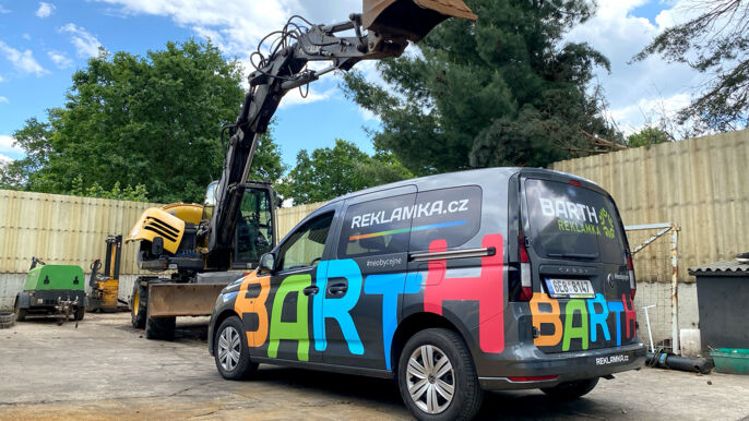 Reklamní polep auta