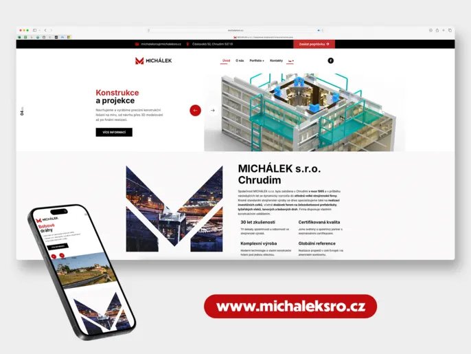 Redesign webu MICHÁLEK s.r.o.