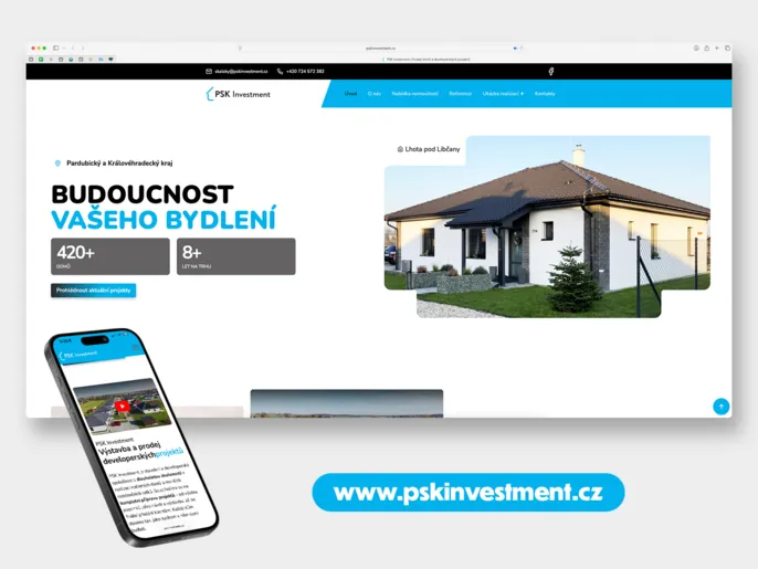 Tvorba webových stránek PSK Investment