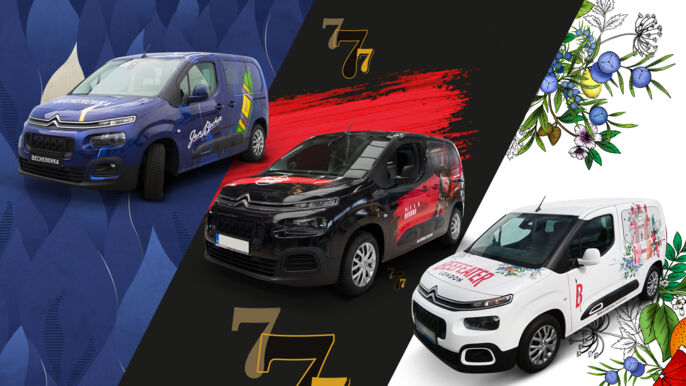 Ukázka reklamních polepů aut