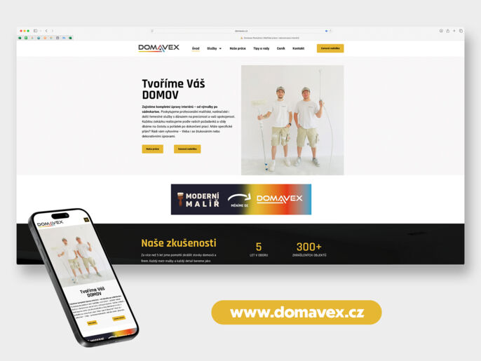 Tvorba webových stránek pro DOMAVEX