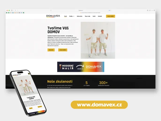 Tvorba webových stránek pro DOMAVEX